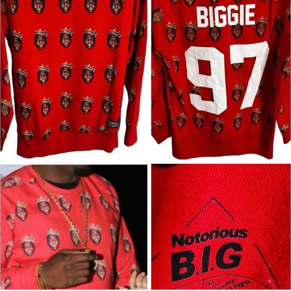 NOTORIOUS B.I.G. 97 SWEATSHIRT ELEVEN PARIS X LES ARTISTS BIGGIE SMALLS …
